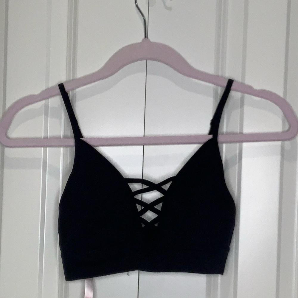 black vs pink bralette